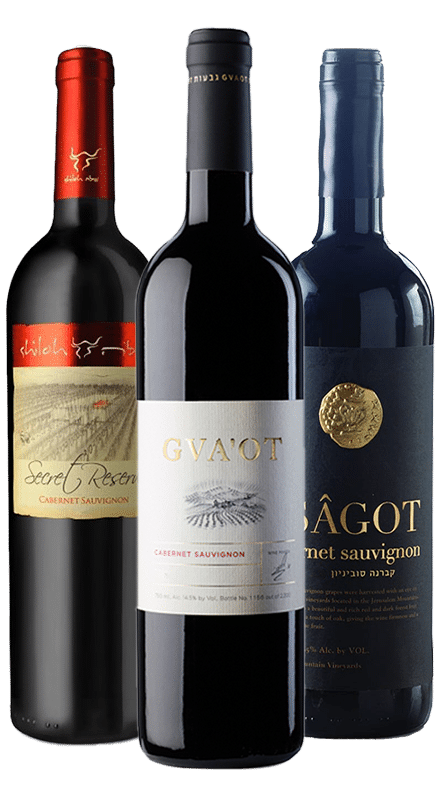 חבילת יינות קברנה סוביניון עוצמתיים